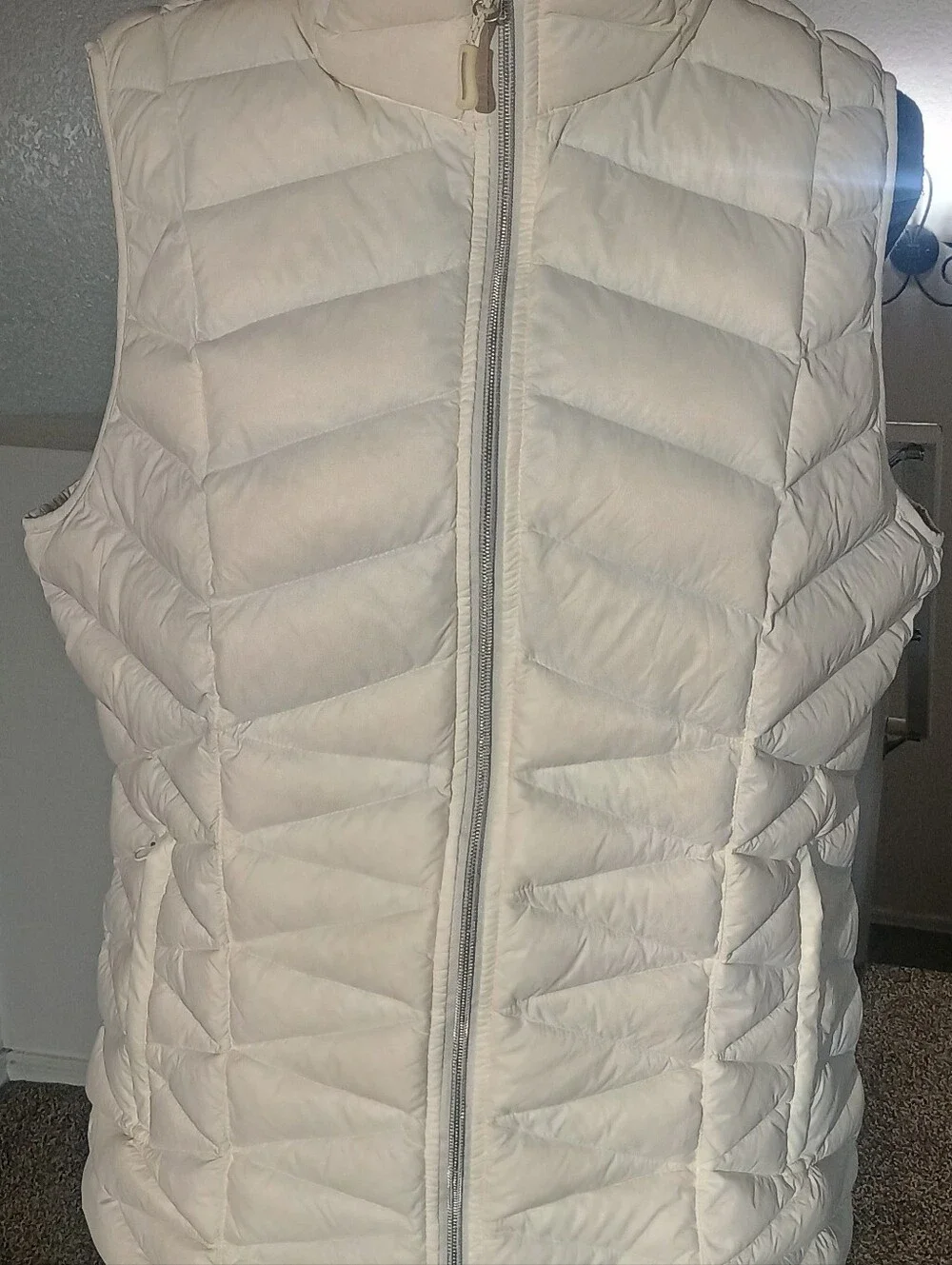 Tangerine Cream Quilted Puffer Vest - Women